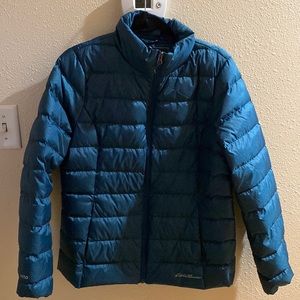 Eddie Bauer 2.0 down jacket. Size large. Seapine is what they call it.
